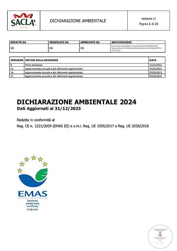 Dichiarazione Ambientale - 2024